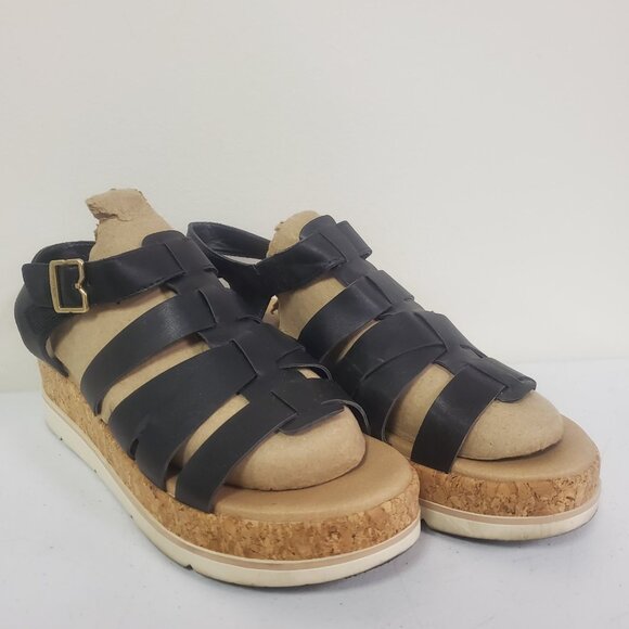 Dr Scholls Womens Only You Strappy Wedge Sandals Size 10 Black Comfort Summer - Picture 2 of 15